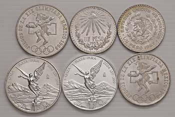 6 Monete del Messico. Non si ... 