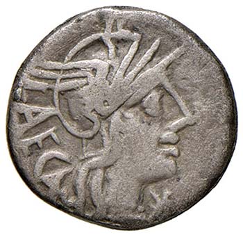 Porcia - Denario (118 a.C.) Testa ... 