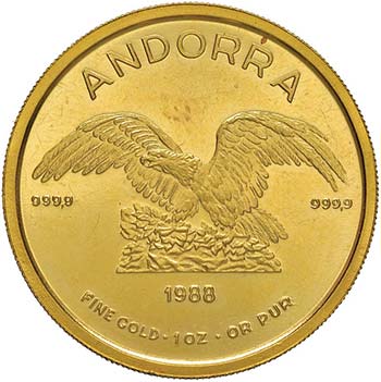ANDORRA Oncia 1988 – Fr. 6 AU (g ... 