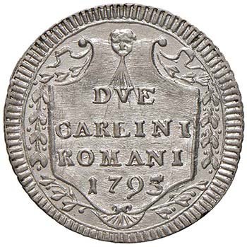Pio VI (1775-1799) 2 Carlini 1795 ... 