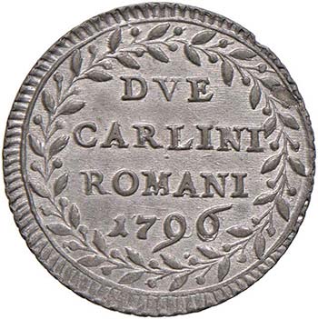 Pio VI (1775-1799) 2 Carlini 1796 ... 