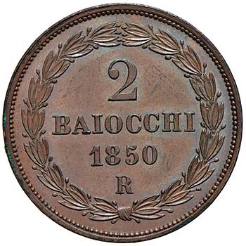 Pio IX (1846-1870) 2 Baiocchi 1850 ... 
