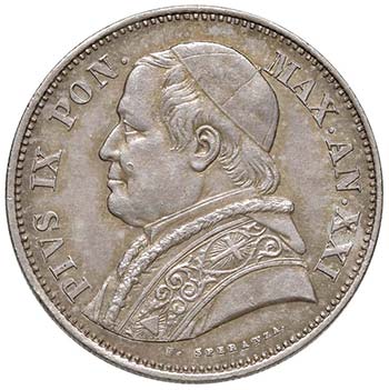 Pio IX (1846-1870) 2,50 Lire 1867 ... 
