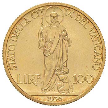 PIO XI (1922-1938) 100 Lire 1936 ... 