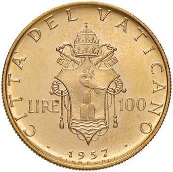Pio XII (1939-1958) 100 Lire 1957 ... 
