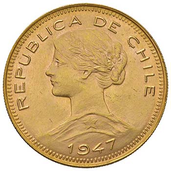 CILE 100 Pesos 1947 – Fr. 54 AU ... 