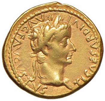 Tiberio (14-37) Aureo - Testa ... 