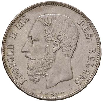 BELGIO Leopoldo II (1865-1909) 5 ... 
