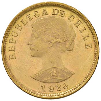 CILE 100 Pesos 1926 - KM 170 AU (g ... 