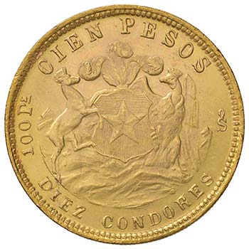 CILE 100 Pesos 1926 - KM 170 AU (g ... 