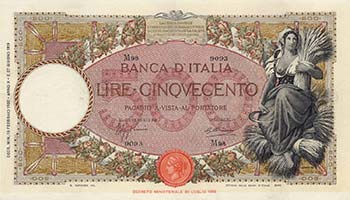 CARTAMONETA Banca d’Italia - 500 ... 