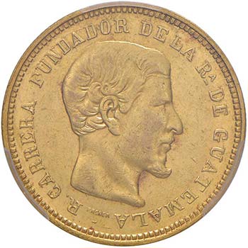 GUATEMALA 10 Pesos 1869 – KM ... 