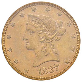 USA 10 Dollari 1887 – AU In slab ... 