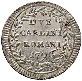 Pio VI (1774-1799) 2 Carlini 1796 ... 