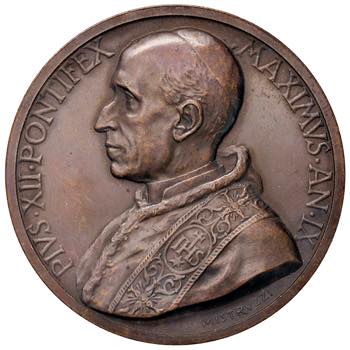 Pio XII (1939-1958) Medaglia A. IX ... 