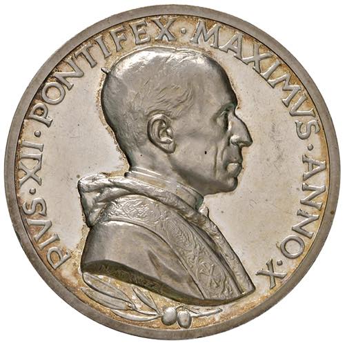 Pio XII (1939-1958) Medaglia A. X ... 