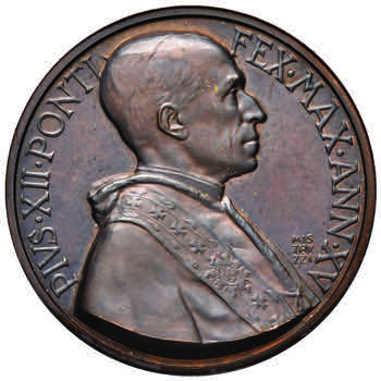 Pio XII (1939-1958) Medaglia A. XV ... 