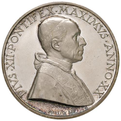 Pio XII (1939-1958) Medaglia A. XX ... 