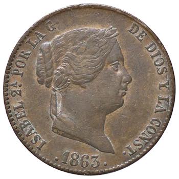 SPAGNA Isabella II (1833-1868) 25 ... 