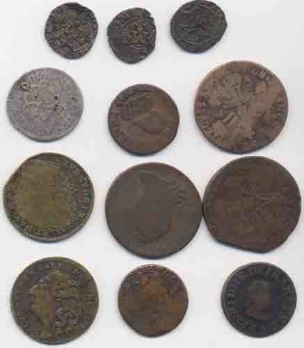 FRANCIA Lotto di 12 monete diverse