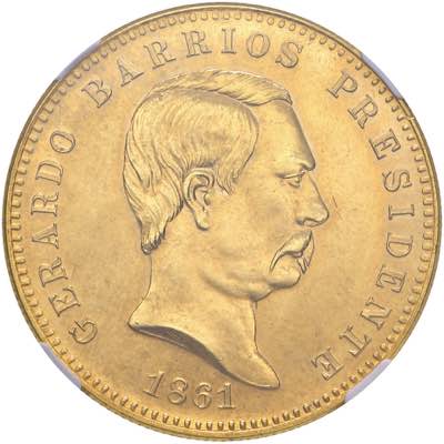 EL SALVADOR 20 Pesos 1861 ... 