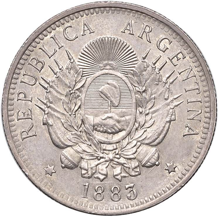 ARGENTINA 50 Centavos 1883 - KM 28 ... 