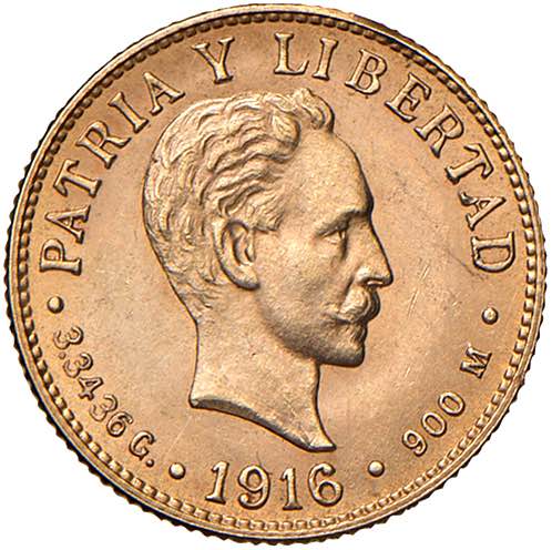 CUBA 2 Pesos 1916 - KM 17 AU (g ... 