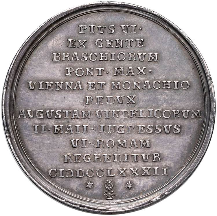 Pio VI (1775-1799) Medaglia 1782 - ... 