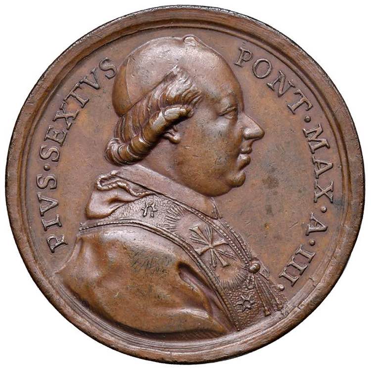 Pio VI (1775-1799) Medaglia. A. ... 