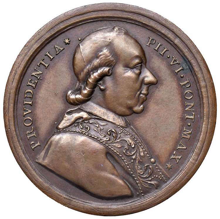 Pio VI (1775-1799) Medaglia 1781 ... 