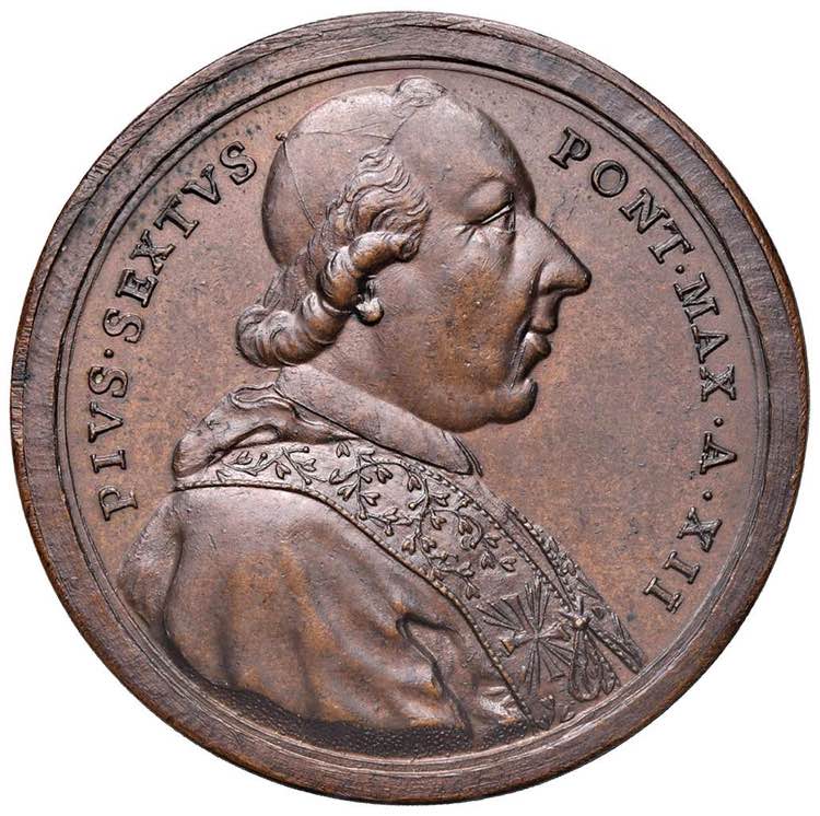Pio VI (1775-1799) Medaglia A. XII ... 