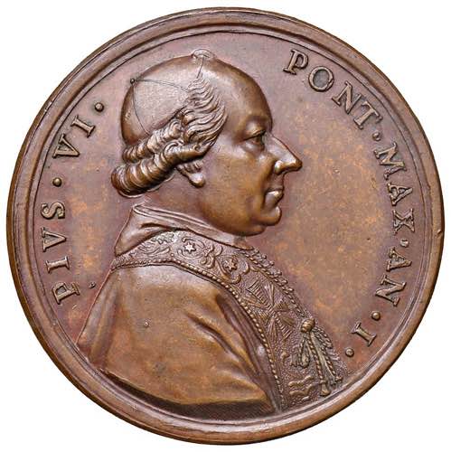 Pio VI (1775-1799) Medaglia 1791 ... 