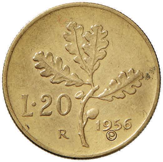 REPUBBLICA ITALIANA 20 Lire 1956 P ... 