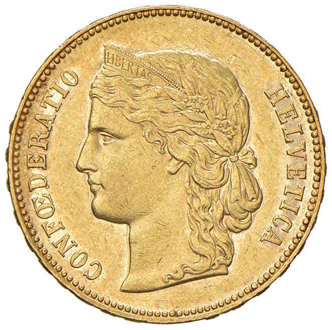 SVIZZERA 20 Franchi 1893 - Fr. 495 ... 