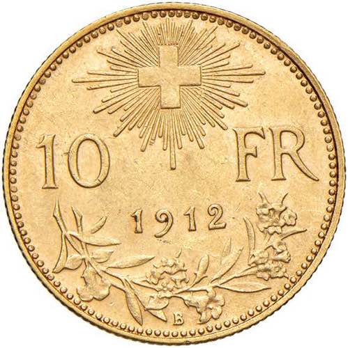 SVIZZERA 10 Franchi 1912 - Fr. 504 ... 