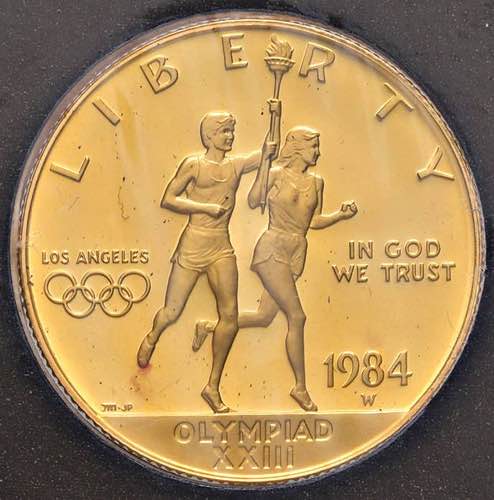 USA 5 Dollari 1984 Olympic - KM ... 