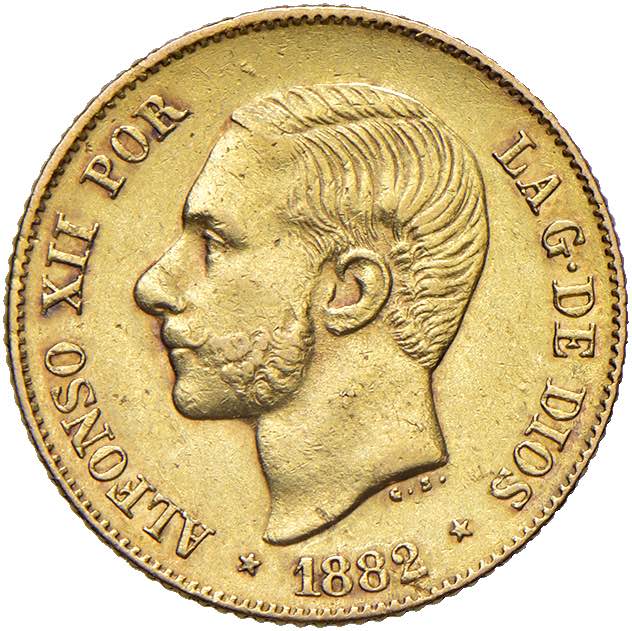 FILIPPINE Alfonso XII 4 Pesos 1882 ... 