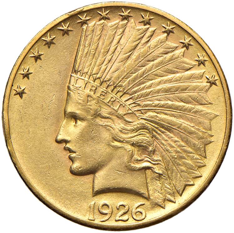    USA 10 Dollari 1926 - KM 130 AU ... 