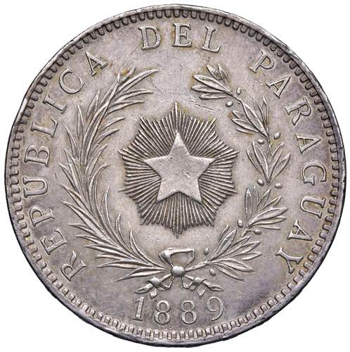    PARAGUAY Peso 1889 - KM 5 AG (g ... 