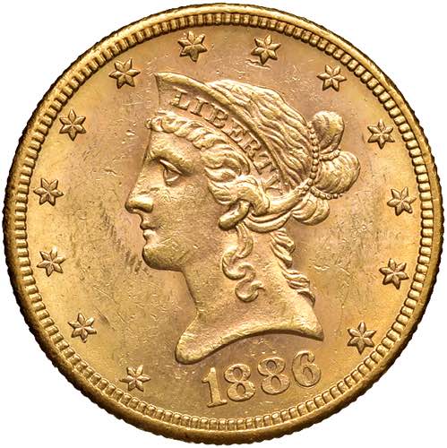    USA 10 Dollari 1886 S - KM 102 ... 