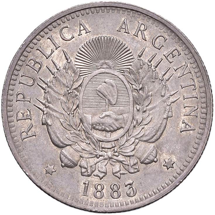 ARGENTINA 50 Centavos 1883 - KM 28 ... 