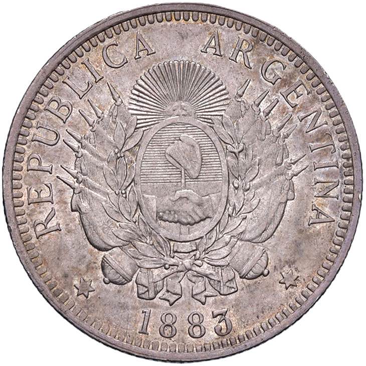 ARGENTINA 50 Centavos 1883 - KM 28 ... 