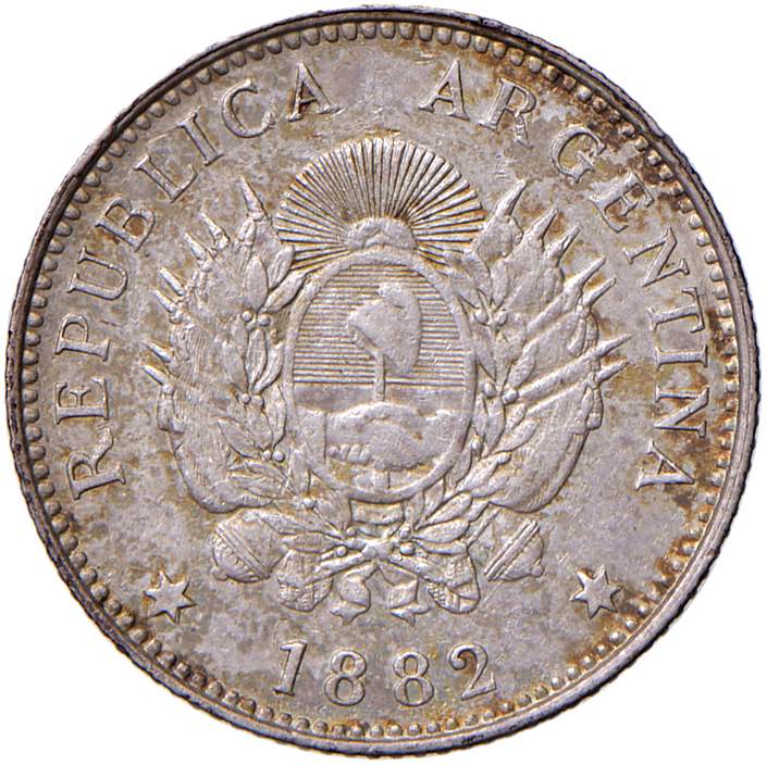 ARGENTINA 20 Centavos 1882 - KM 27 ... 