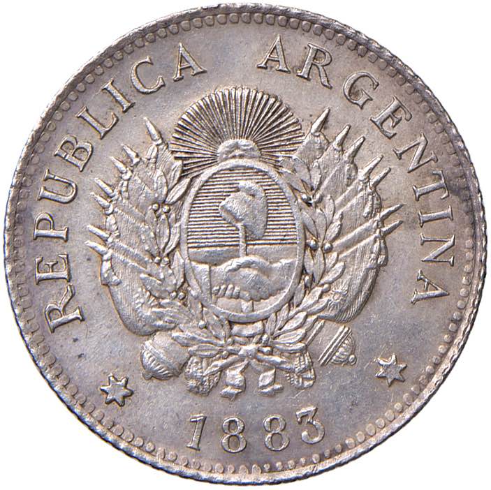ARGENTINA 20 Centavos 1883 - KM 27 ... 