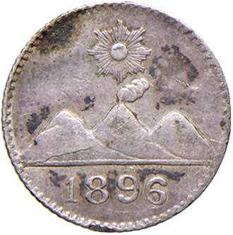 GUATEMALA Quarto di Real 1896 - KM ... 