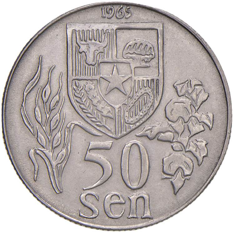 INDONESIA 50 Sen 1965 Pattern - KM ... 