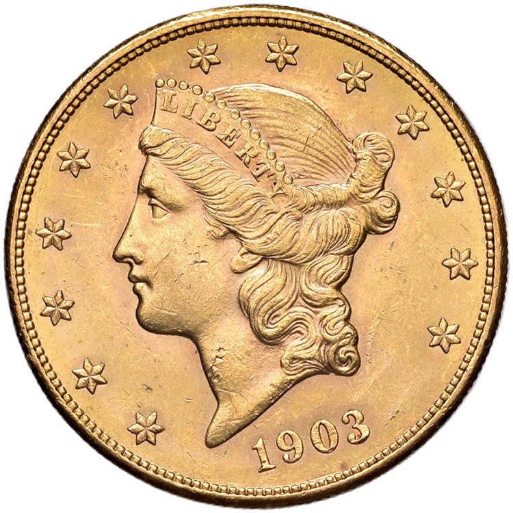 USA 20 Dollari 1903 S - AU (g ... 