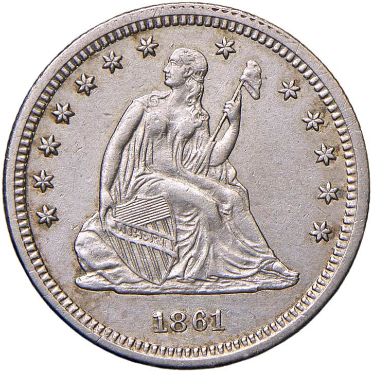 USA Quarter dollar 1861 - KM 64 AG ... 