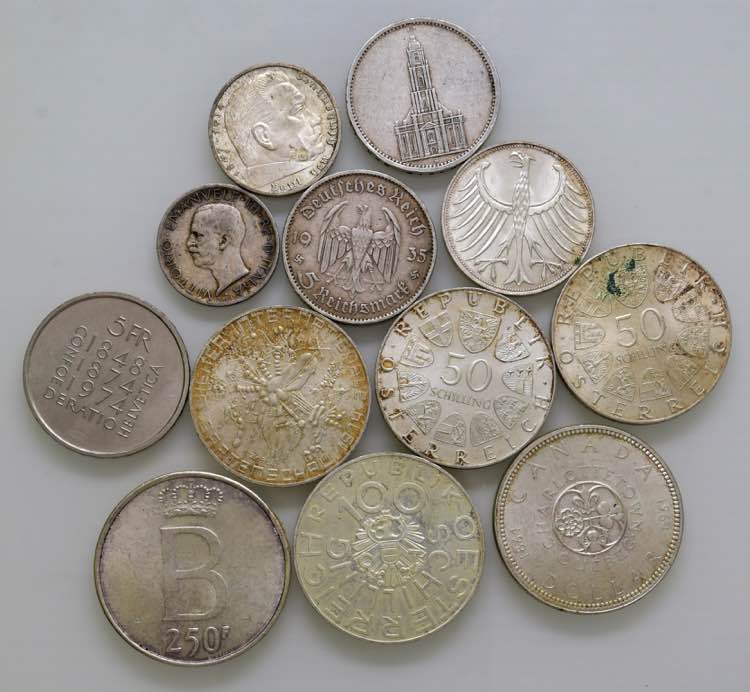 Lotto di 12 monete in argento come ... 
