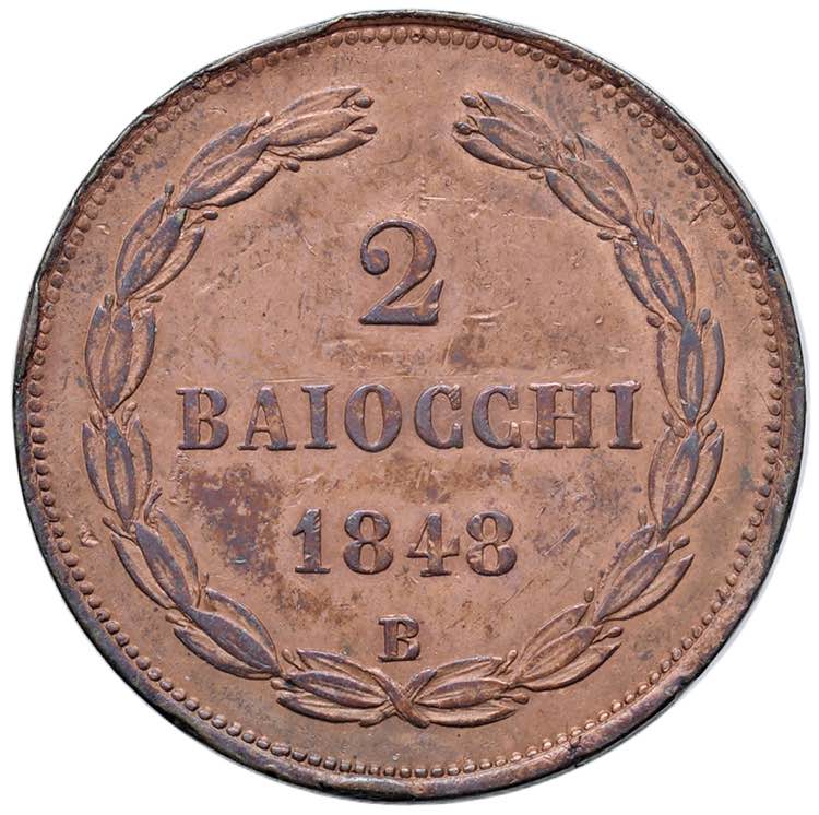 Pio IX (1846-1870) 2 Baiocchi 1848 ... 